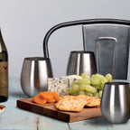 Stemless Stainless Steel Wine Glass Set 530ml