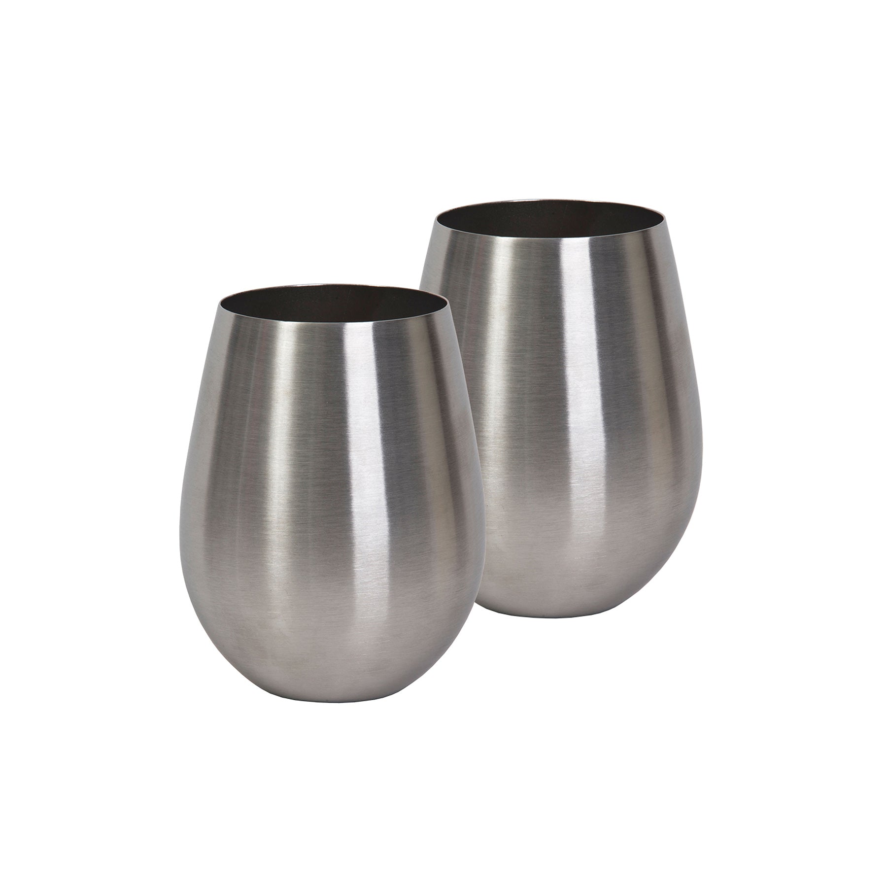 Stemless Stainless Steel Wine Glass Set 530ml