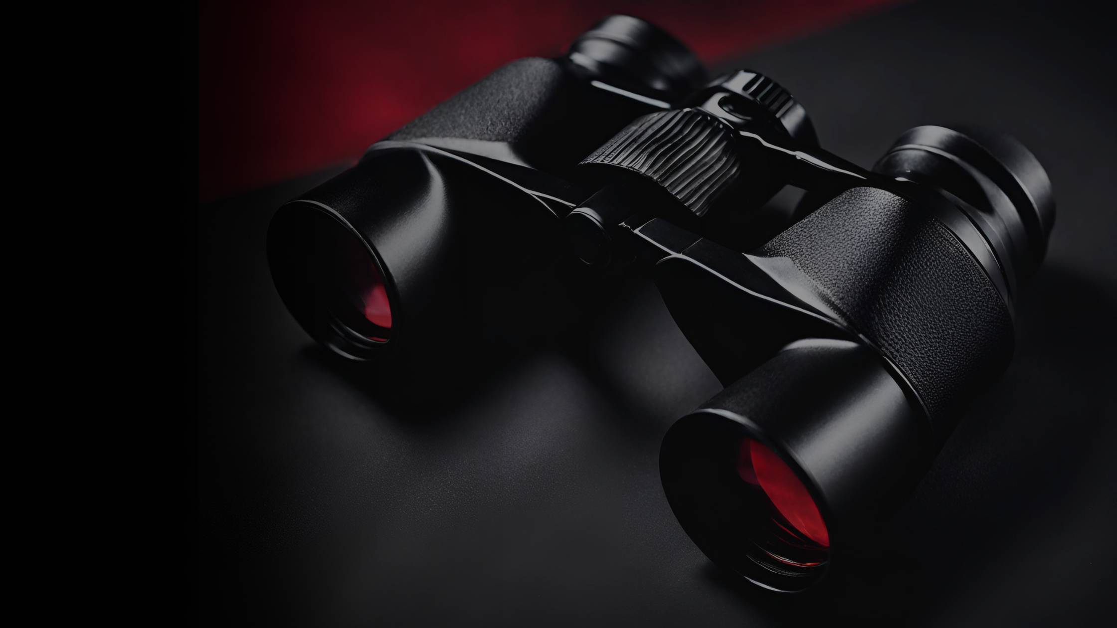 Black and red binoculars for eight to great registrations